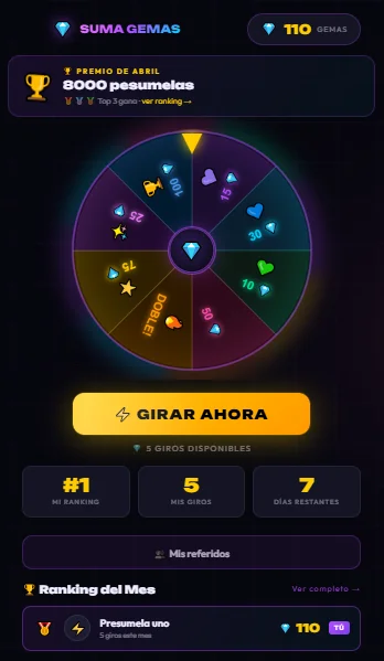 Suma Gemas — Ruleta de premios SumaYgana